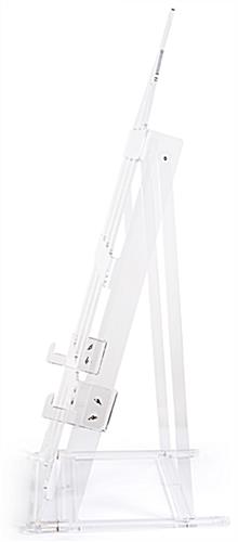 H frame acrylic easel stand with anti-wobble design