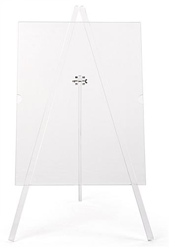 Transparent acrylic tripod poster display easel with adjustable design 