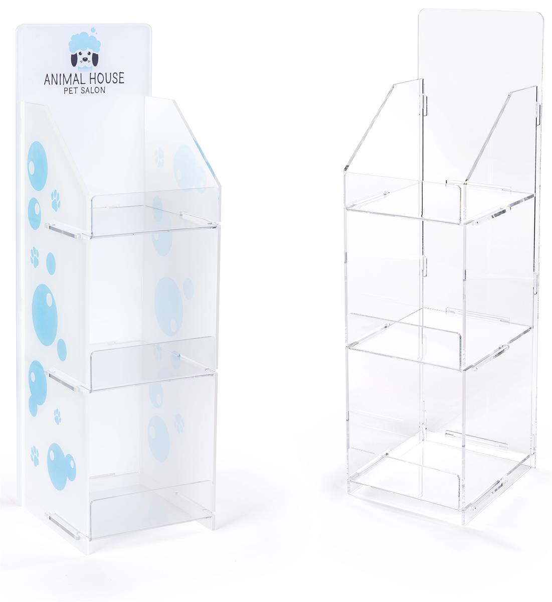 3Tiers Acrylic with Header Custom Printed Header, Back and