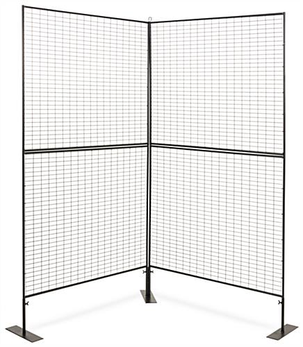 Durable art display grid panels with 3 leg adjusters