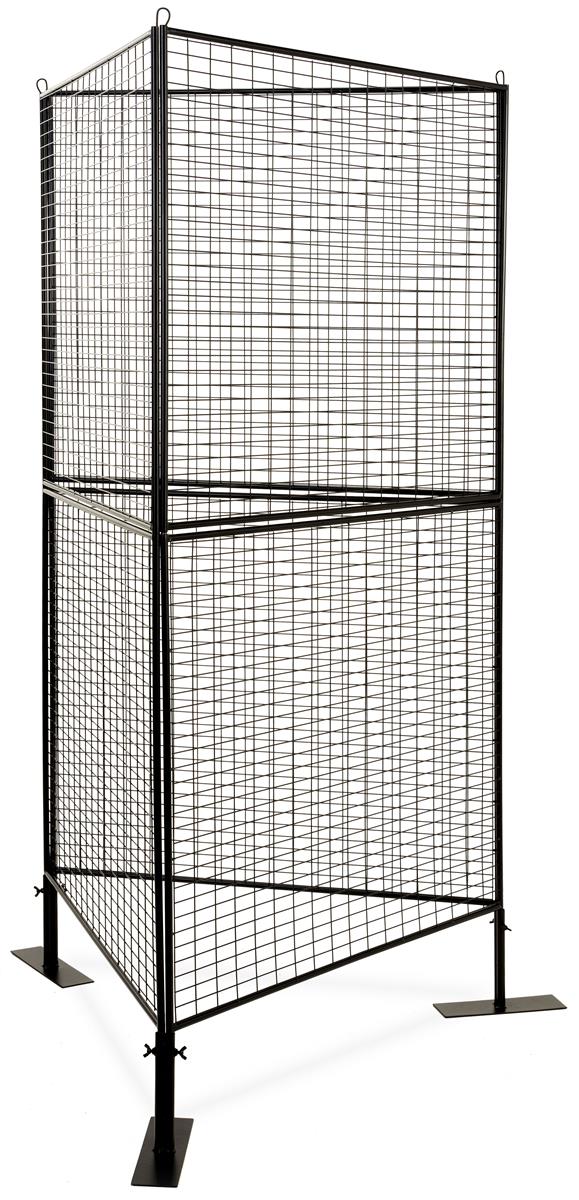 24 x 24 x 78 3-Sided Wire Grid Rack