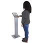 This secure tablet floor stand with durable aluminum material 