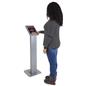 This iPad pro kiosk stand with 60 inch power cord