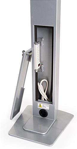 ADA compliance iPad POS enclosure stand with cable management