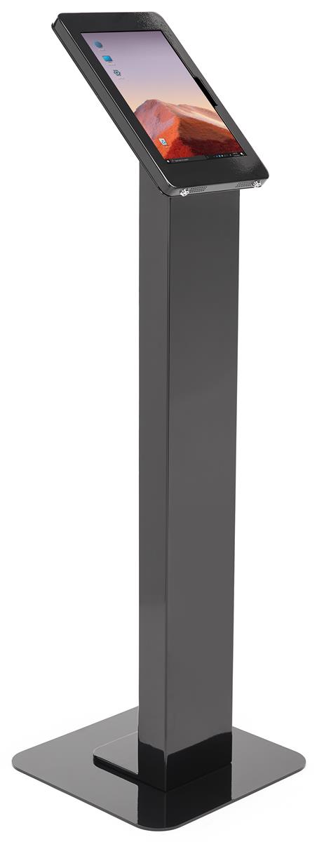 This tablet kiosk enclosure has an overall height of 53.74 inches