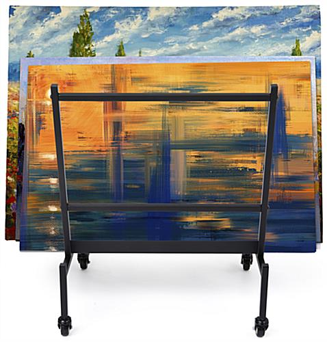 Print storage rack is excellent for displaying a variety of artwork 