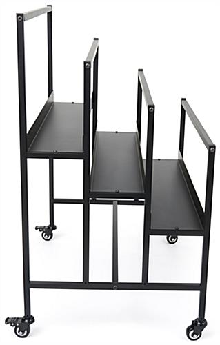 Three-tier art display rack with 1 inch steel tubing 