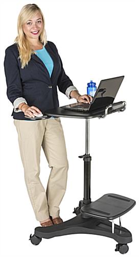 Sit Stand Mobile Laptop Workstation 