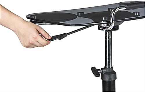 Sit To Stand Rolling Workstation with Height Adjustable Knob & Lever