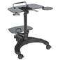 Sit To Stand Rolling Workstation with 3 Wheels