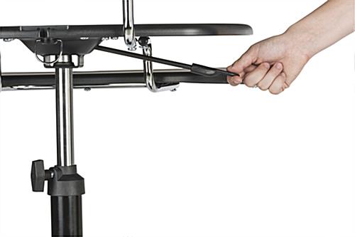 Mobile PC Workstation with Gas Spring Lift Pole