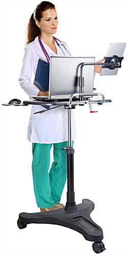Rolling iPad Workstation for Medical or Business Use