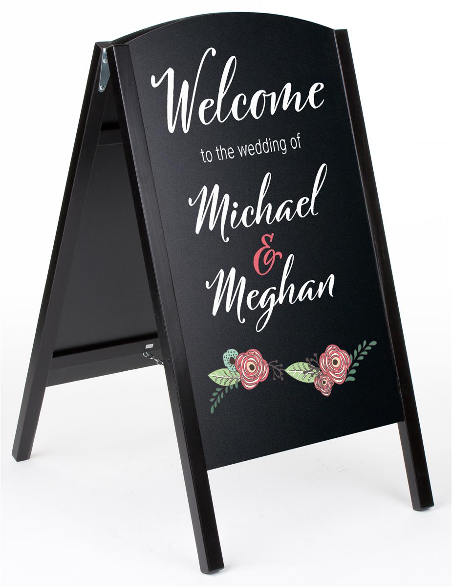 Custom Chalkboard Sign With Digital Printing Black A Frame