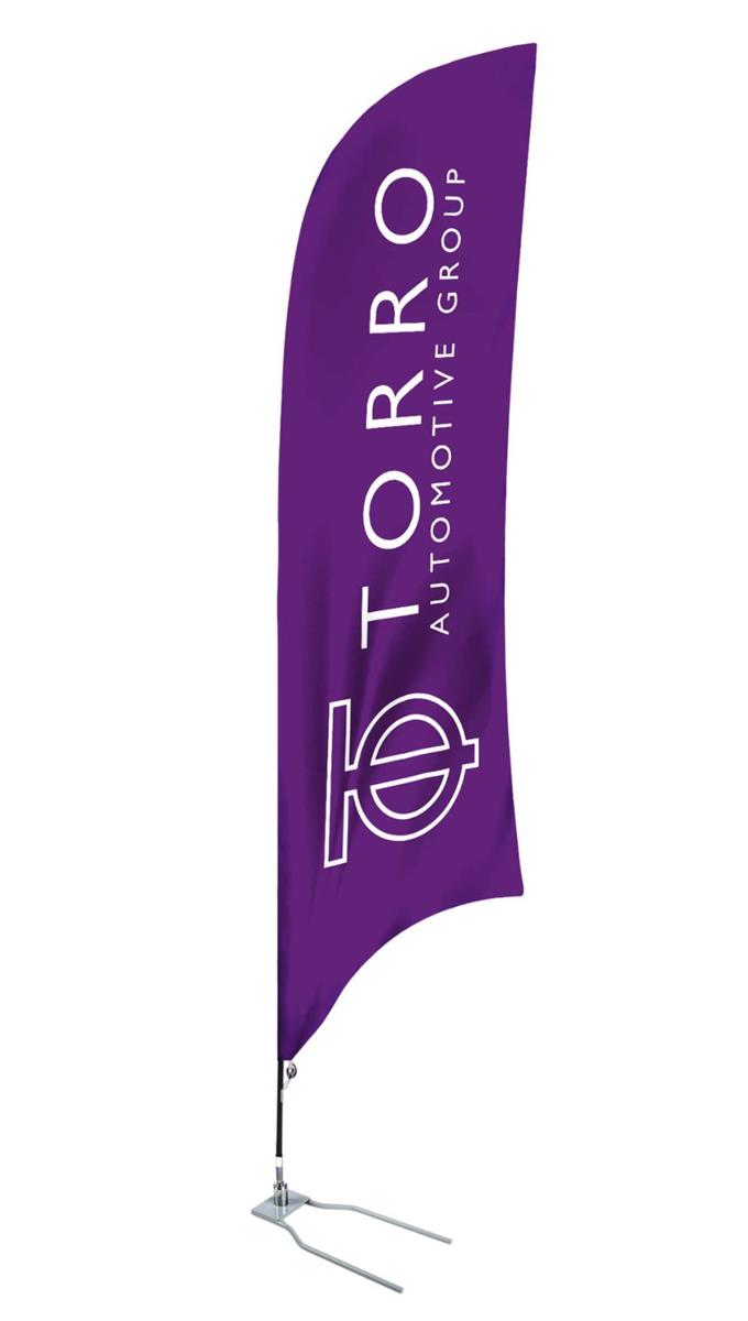 Promotional flag with durable base