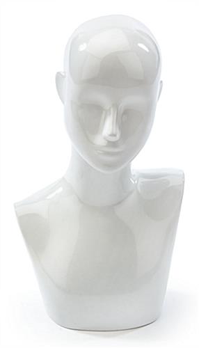 White Female Mannequin Bust 