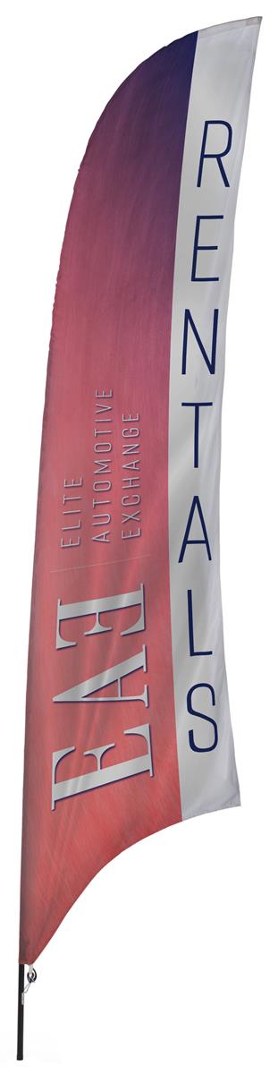 Feather banner with full color printing 