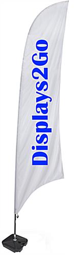 Feather Banner with 1 Color Custom Print