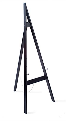 Displays2go Wooden Display Easel with Height-Adjustable Pegs 60 Inches Tall - Black