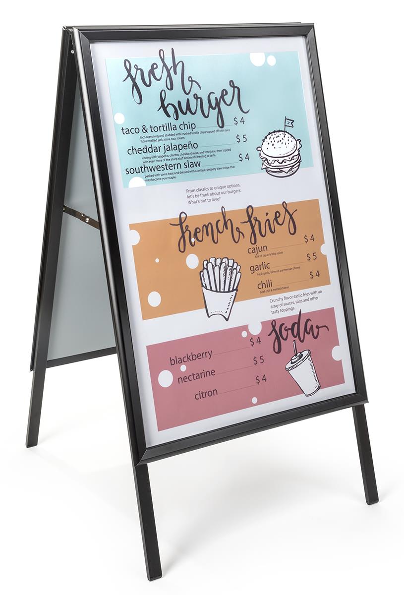 Details about   Outdoor Sidewalk Sign Poster Holder Stand 24"x36"  with Filled Water-base 