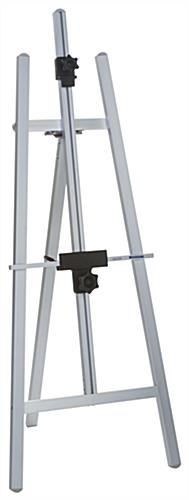 Silver Metal Fold-Up Easel with Adjustable Bars