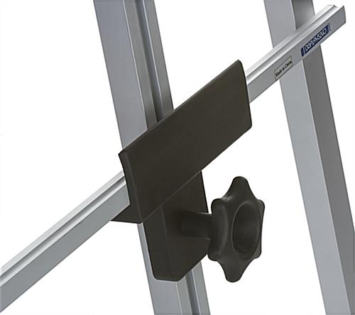 Silver Metal Fold-Up Easel with Black Knobs for Adjustment 