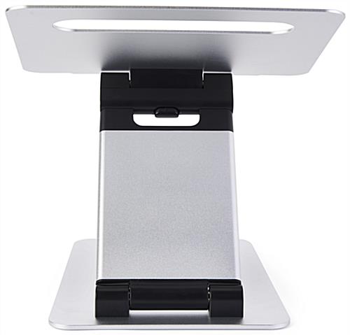 Sit to stand laptop holder made of lightweight aluminum material