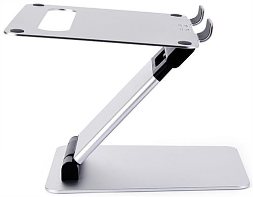 Sit to stand laptop holder with ventilation opening