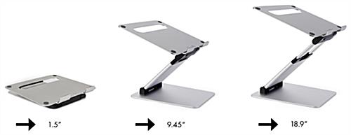 Sit to stand laptop holder with collapsible design