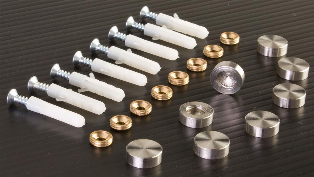Brushed Stainless Steel Screw Covers Hidden Screw Caps 