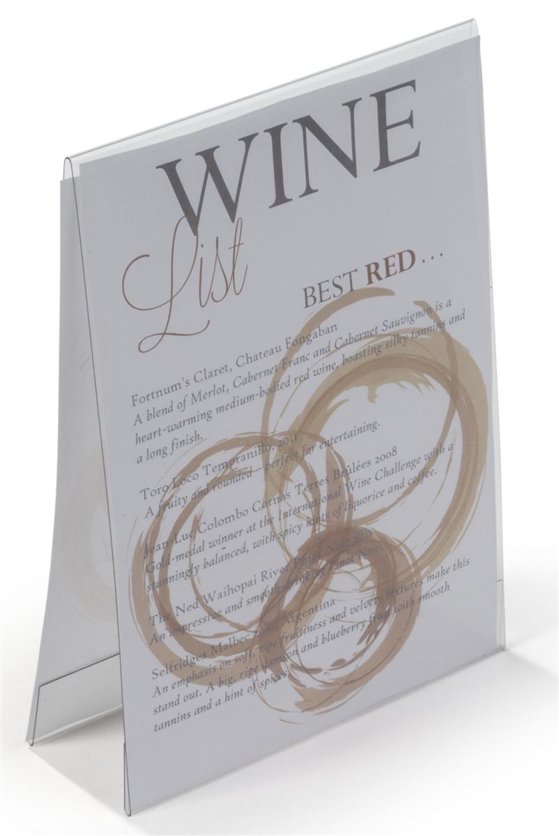 Menu Card Holders Tent Style Plastic Place Card Holder for 5" x 7"