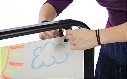 Swinger Pavement Sign with Double Ring Mounting