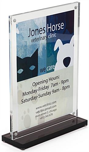 5 x 7 T Shaped Sign Holder with Magnet Closures