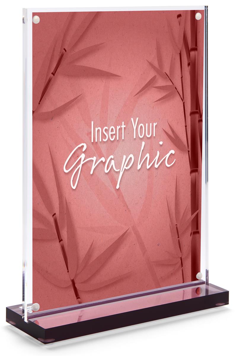 Tabletop Acrylic Sign Holder DoubleSided TShaped Display