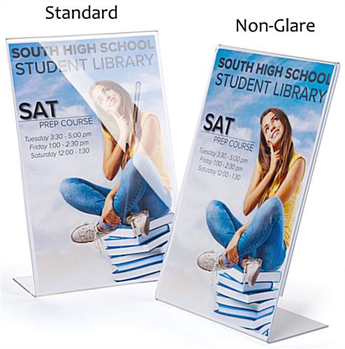 High-quality anti glare plastic slanted display frame