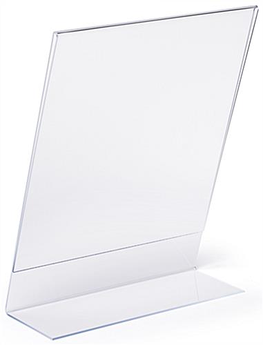 Tabletop slant back non glare acrylic sign frame