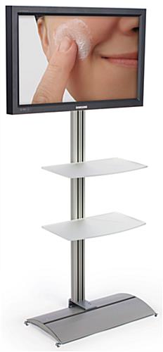 Plasma TV Stand With 2 Acrylic Shelves