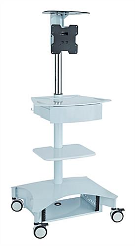 Hospital Computer Cart with Bracket for Single Display