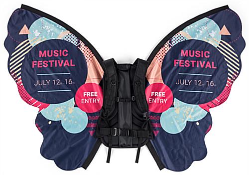 Custom walking butterfly backpack advertising