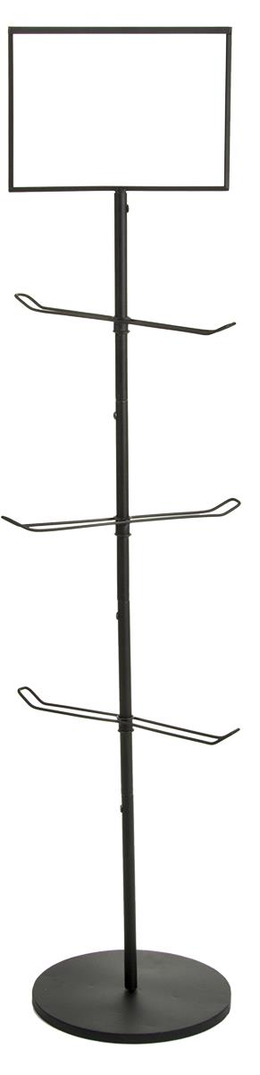 Standing Purse Rack | Floor Standing Fixture with 3-Tier Hooks