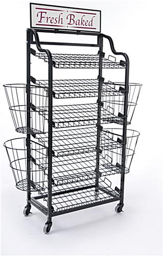 Bakery Bread Racks on Casters and Wire Product Displays