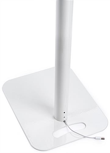 iPad foam board banner floor stand with cable management system