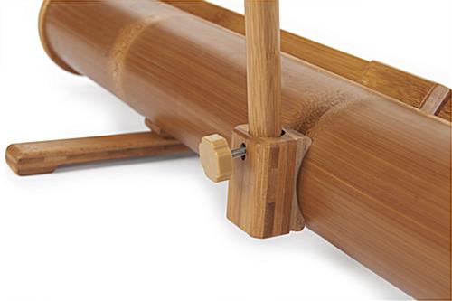 Bamboo banner stand with steel hardware 