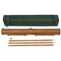 Bamboo banner stand with green nylon carry bag 