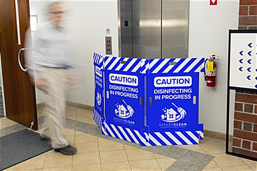 Maintenance safety barrier with durable 0.157 inch thick Bubble X build