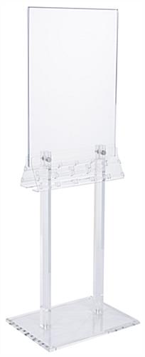 Acrylic Poster Stand with Business Card Holders with Side Insert