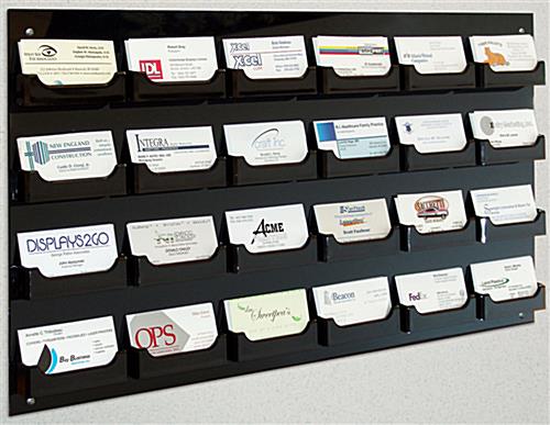 Wall Mount Business Card Holder | (24) Pockets w/Acrylic Construction