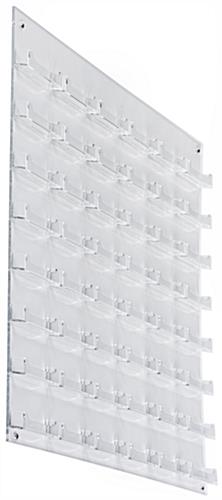 Clear 48-Pocket Business Card Wall Rack, Clear Plastic