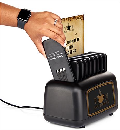Portable battery dock charging station with over charging protection
