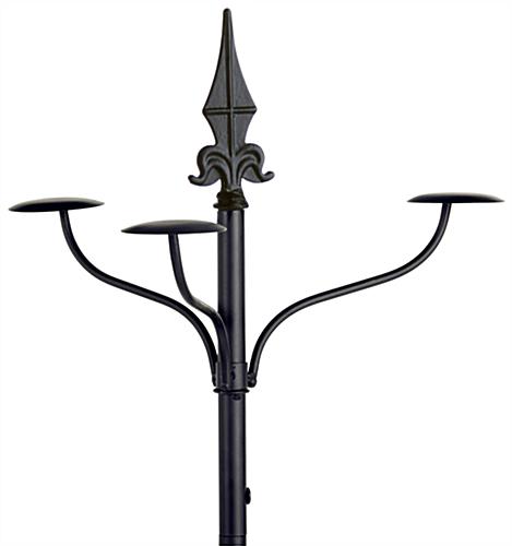 Wrought Iron Hat Rack with Rotating Hooks