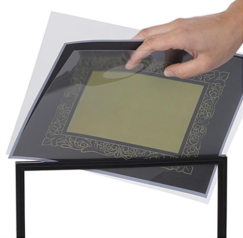 11"x 7" Floor Sign Stand with PVC Lenses